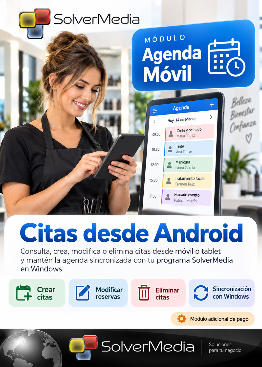 Agenda Móvil SolverMedia para tu negocio