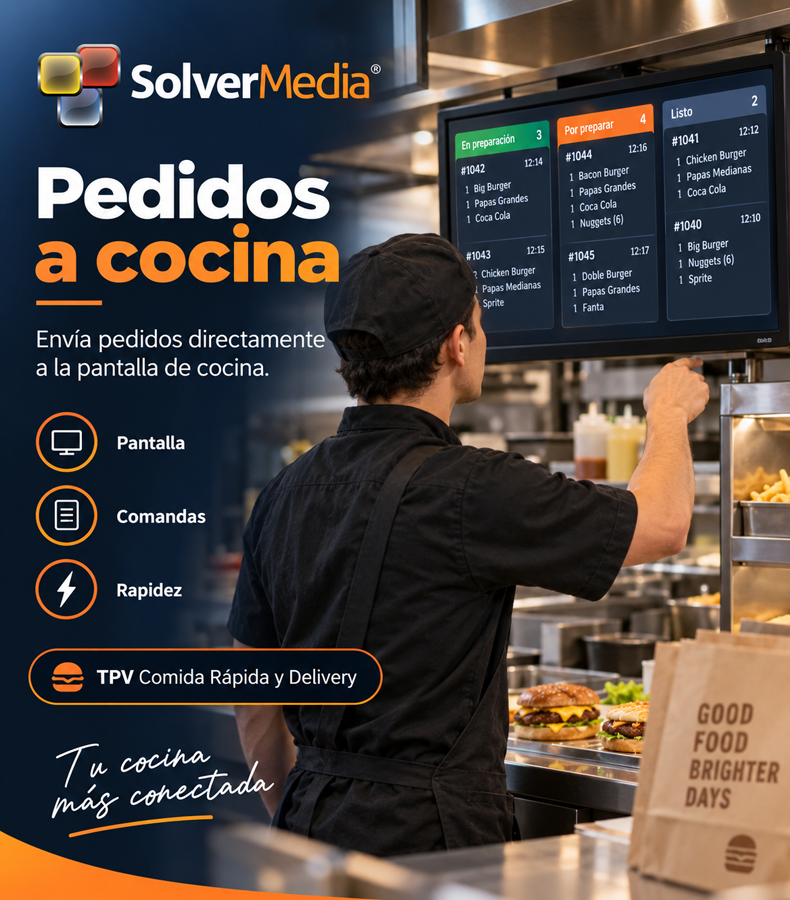 Pedidos a cocina con SolverMedia