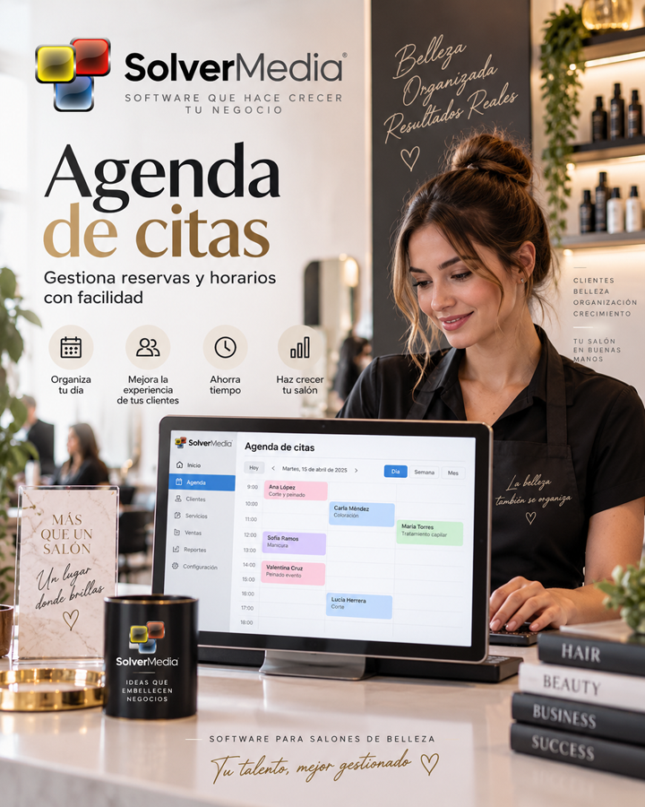 Agenda de citas para peluquerías con SolverMedia