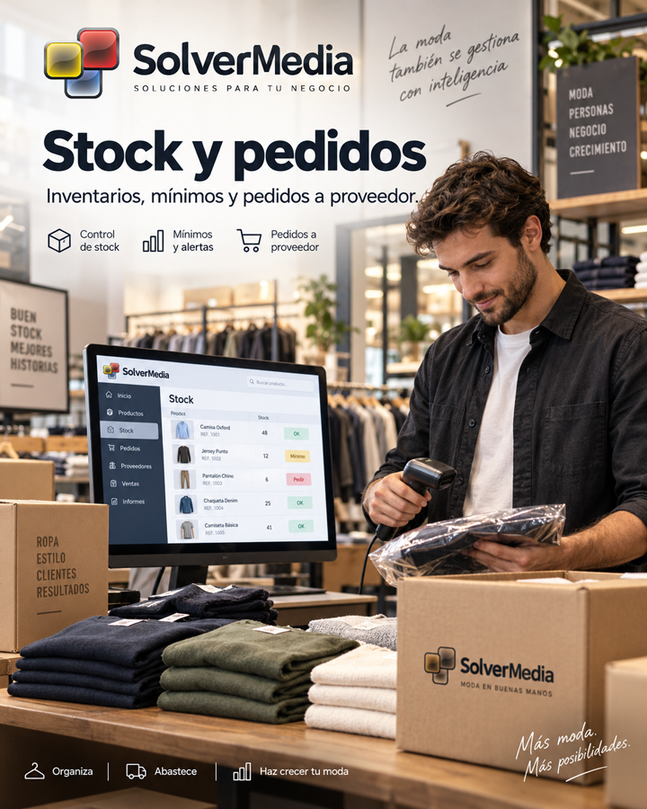 Stock y pedidos con SolverMedia