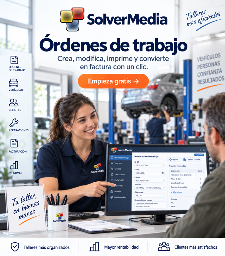 Órdenes de trabajo con SolverMedia