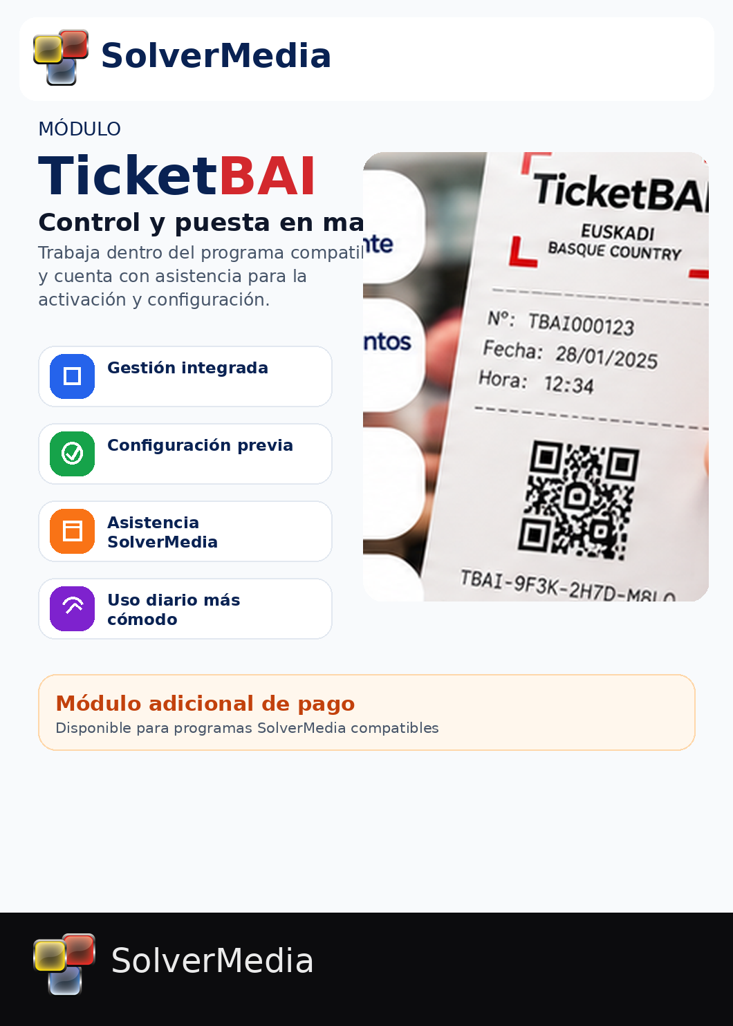 Gestión diaria con el Módulo TicketBAI SolverMedia