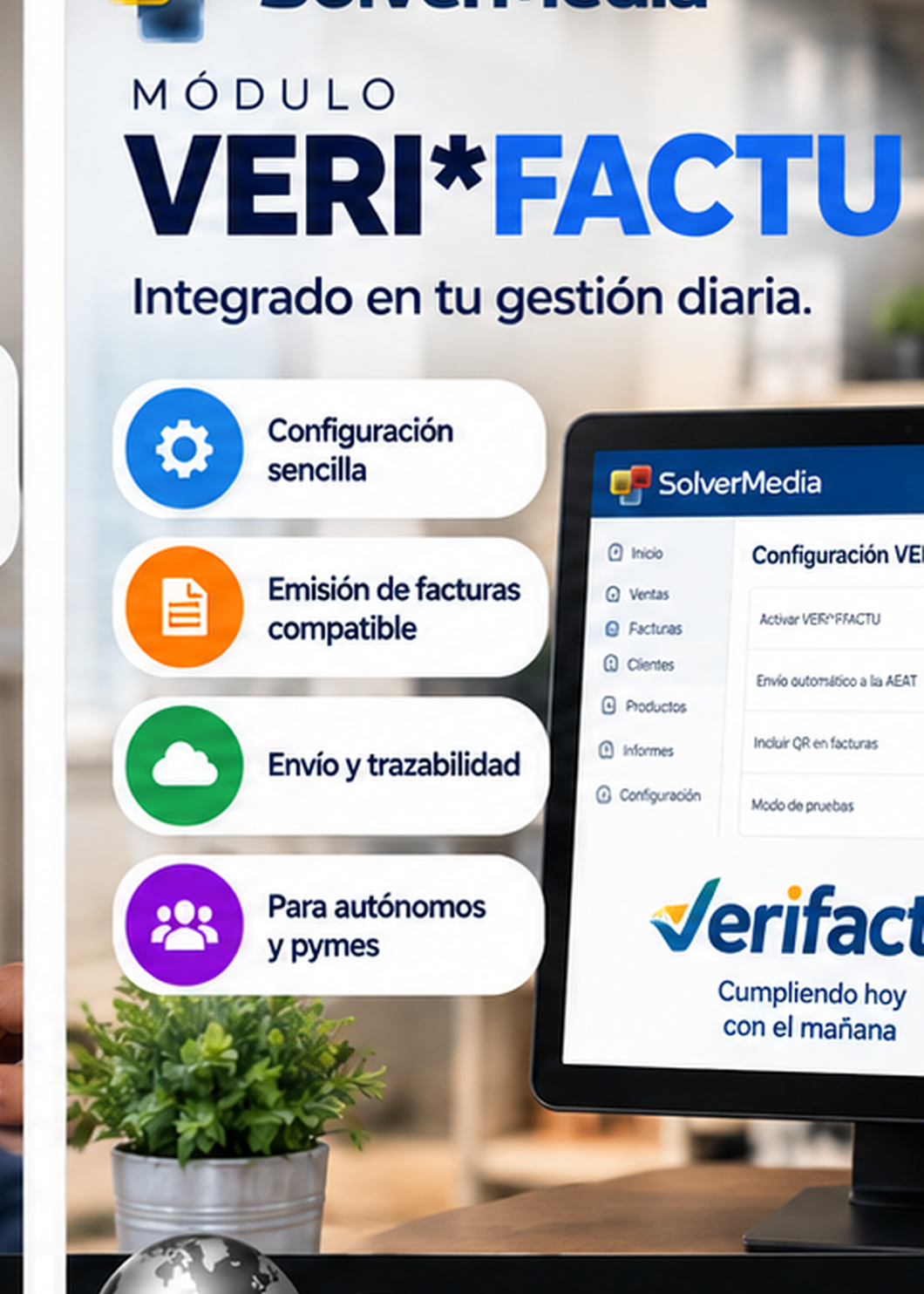 VERI*FACTU SolverMedia integrado en la gestión diaria